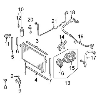 Nissan OE - Air Conditioner & Heater - Condenser, Compressor & Lines