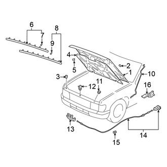 Nissan OE - Hood & Components (To 12/98)