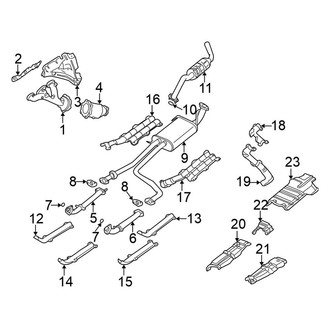 Nissan OE - Exhaust System - Exhaust Components (USA Only, California, Federal, to 1/00)