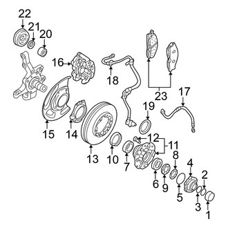 Nissan OE - Front Suspension - Brake Components (4WD)
