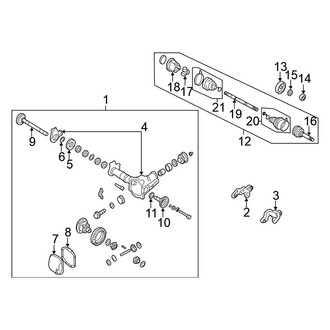 Nissan OE - Front Suspension - Carrier & Front Axles (4WD)