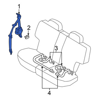 Nissan OE - Rear Right Seat Belt Lap and Shoulder Belt