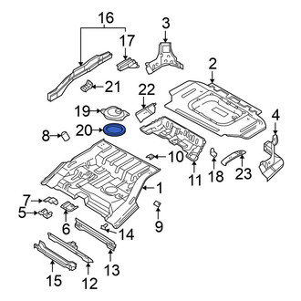 Nissan OE - Rear Trunk Floor Access Cover Seal