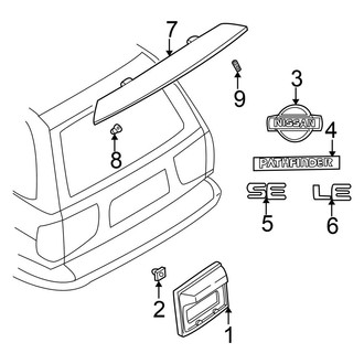 Nissan OE - Lift Gate - Exterior Trim