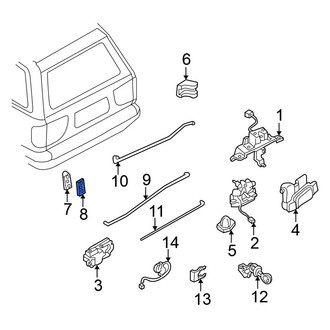 Nissan OE - Liftgate Lock Striker Plate Spacer
