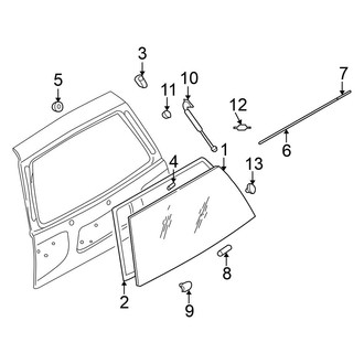 Nissan OE - Lift Gate - Glass
