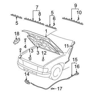 Nissan OE - Hood & Components (From 12/98 to 01/00)