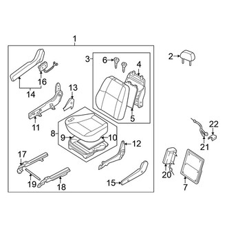 Nissan OE - Seats & Tracks - Front Seat Components (From 12/98, Passenger Side)