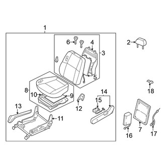 Nissan OE - Seats & Tracks - Front Seat Components (Driver Side)