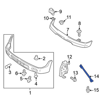 Nissan OE - Front Right Bumper Cover Stay