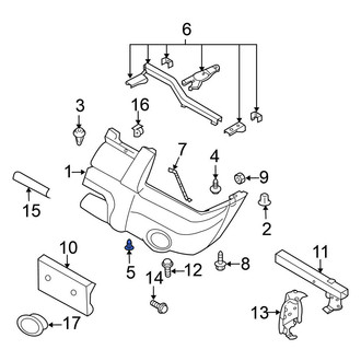 Nissan OE - Bumper Cover Stay Clip