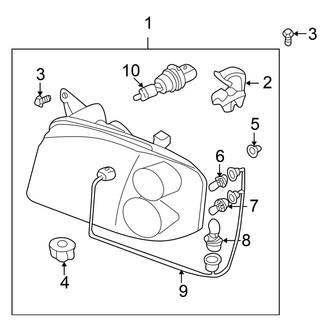 Nissan OE - Front Lamps - Headlamp Components