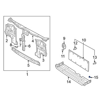 Nissan OE - Radiator Support Air Deflector Bolt