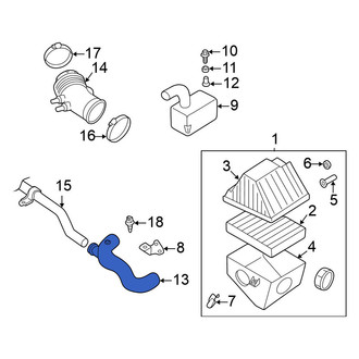 Nissan OE - Front Engine Air Intake Hose