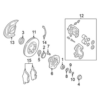 Nissan OE - Front Suspension - Brake Components (RWD)
