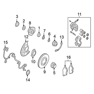 Nissan OE - Front Suspension - Brake Components (4WD)