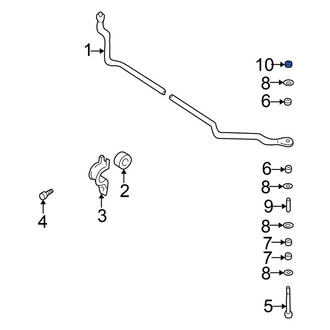 Nissan OE - Rear Suspension Stabilizer Bar Link Nut