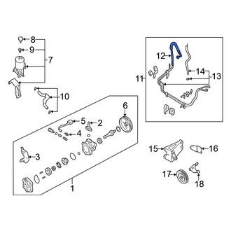 Nissan OE - Front Power Steering Pressure Line Hose Assembly