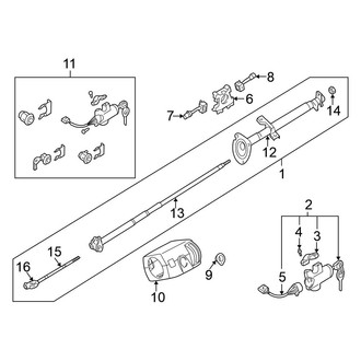Nissan OE - Steering Column - Housing & Components (W/O Tilt Wheel)