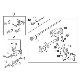 Nissan OE - Steering Column - Housing & Components (With Tilt Wheel)