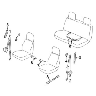 Nissan OE - Restraint Systems - Front Seat Belts (56.3" Bed Crew Cab)