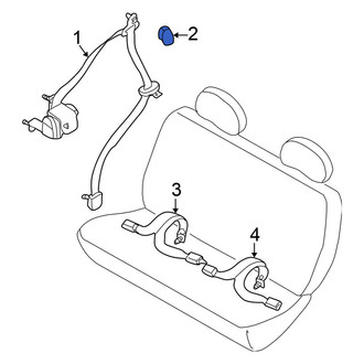 Nissan OE - Seat Belt Bolt Cover Cap