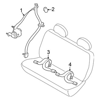 Nissan OE - Restraint Systems - Rear Seat Belts (Crew Cab)