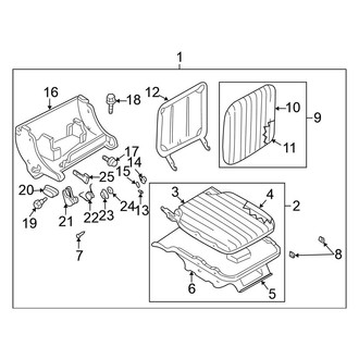 Nissan OE - Seats & Tracks - Rear Seat Components (Jump Seat), (SE / XE King Cab)