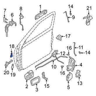 Nissan OE - Front Left Upper Door Hinge