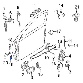 Nissan OE - Front Left Lower Door Hinge