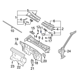 Nissan OE - Cowl Cover Clip