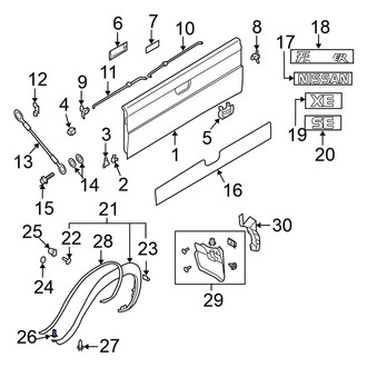Nissan OE - Center Body C-Pillar Molding Grommet