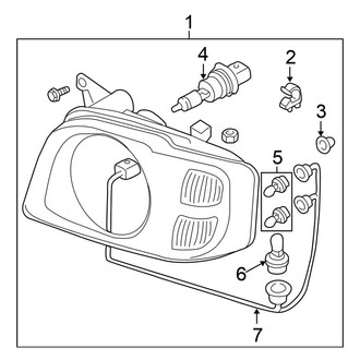 Nissan OE - Front Lamps - Headlamp Components