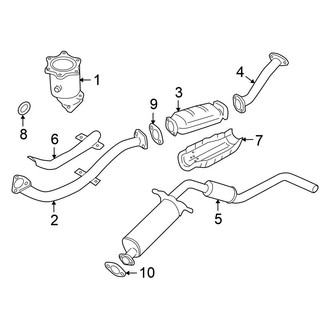 Nissan OE - Exhaust System - Exhaust Components (2.4L)