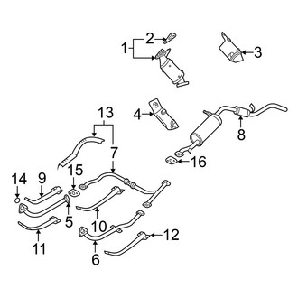 Nissan OE - Exhaust System - Exhaust Components (3.3L)