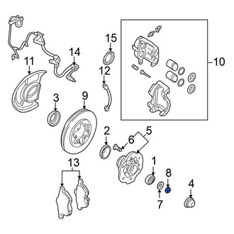 Nissan OE - Rear Drive Axle Shaft Bearing Nut