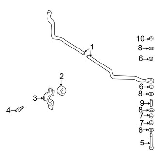 Nissan OE - Front Suspension - Stabilizer Bar & Components (4WD)