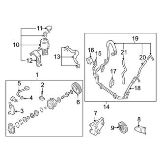 Nissan OE - Steering Gear & Linkage - Pump & Hoses (RWD 2.4L)