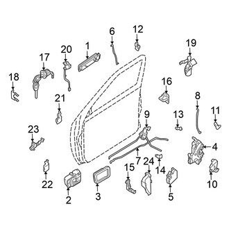 Nissan OE - Front Door - Lock & Hardware
