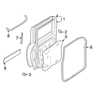Nissan OE - Rear Door - Door & Components