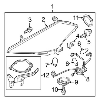 Nissan OE - Front Lamps - Headlamp Components (Xenon Type)