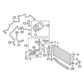 Nissan OE - Air Conditioner & Heater - Condenser, Compressor & Lines