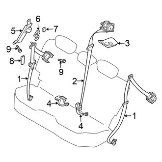 Nissan OE - Restraint Systems - Rear Seat Belts