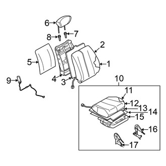 Nissan OE - Seats & Tracks - Front Seat Components (Passenger Seat)