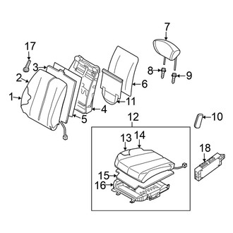 Nissan OE - Seats & Tracks - Front Seat Components (Driver Seat)