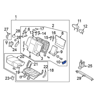 Nissan OE - Right Seat Hinge Cover