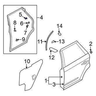 Nissan OE - Rear Door Seal Clip