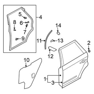 Nissan OE - Rear Door - Door & Components