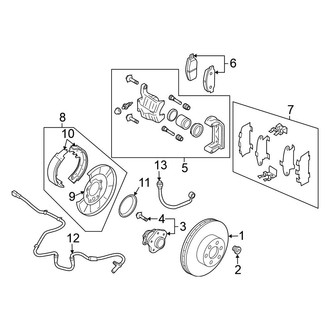 Nissan OE - Rear Suspension - Brake Components (FWD)