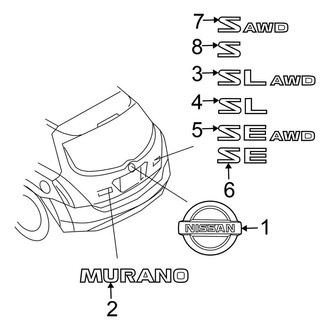 Nissan OE - Lift Gate - Exterior Trim